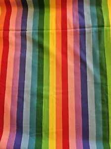 Cranston Prints Colorful Sewing Quilting Rainbow Stripe Fabric 1 1/2 Yards - Picture 1 of 4