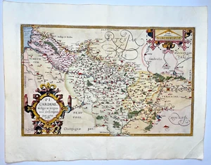 PICARDIE FRANCE 1579 ABRAHAM ORTELIUS UNUSUAL LARGE ANTIQUE MAP 16TH CENTURY - Picture 1 of 9