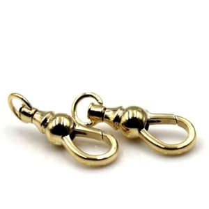 Genuine 18ct, 9ct Yellow or Rose Gold Ball Swivel Clasp 19mm, 22mm or 24mm - Imagen 1 de 24