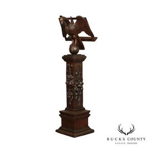 Antique 18th Century Black Forest Style Eagle Carved Oak and Pine Lectern - Picture 1 of 12