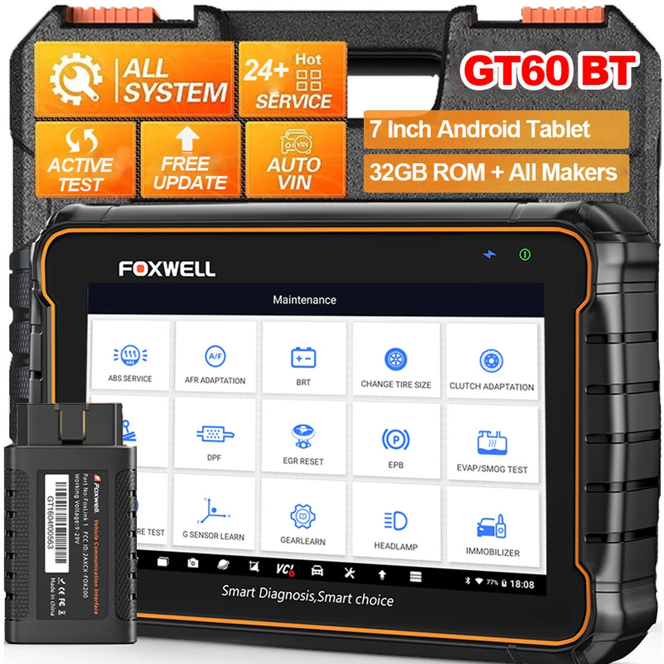 FOXWELL GT60 BT All System Bidirectional OBD2 Scanner Auto Diagnostic Scan Tool — 第 1/4 张图片