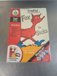 Leapfrog LeapPad Dr. Seuss Fox in Socks 1st Grade Reading Book & Cartridge