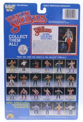 Jesse Ventura Cardback WWF Wrestling Superstars 1985 LJN Action Figure Cover
