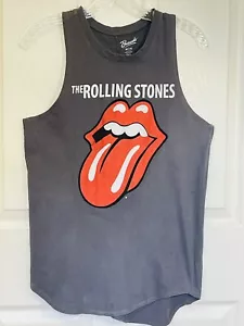 Rolling Stones Tongue Gray Cotton Tank Top Shirt Juniors Sz (7/9) - Picture 1 of 8