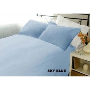 4 PCs Attached Water Bed Sheet Set 1000 TC Egyptian Cotton All Striped Cal King - Picture 1 of 22