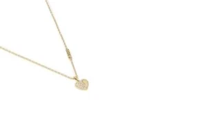 Collana donna Guess acciaio dorato con Cuore di zirconi JUBN03035JWYG - Foto 1 di 4