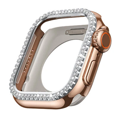 Bling Glitter Case For Apple Watch Crystal Diamond Frame Metal Protective Cover - Image 1 of 4