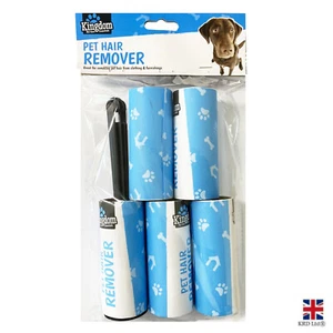 5 ROLLS LINT REMOVER Pet Dog Cat Hair Dust Fluff Cloth Fabric Sticky Brush G029 - Picture 1 of 6