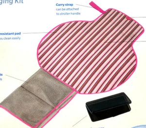 Diaper Changing Pad Travel Kit W/ Baby Wipe Case Clutch On The Go First Years - Picture 1 of 4
