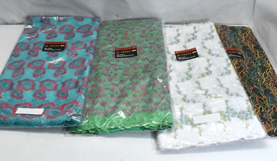 4 Sets Austrian Fabric 5 Yards x 51" Semi-Sheer Embroidered Austria High Quality - Image 1 of 4