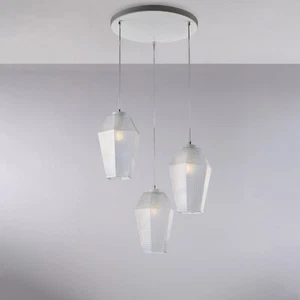 Lampadario in vetro trasparente design moderno 3 luci BON-758 - Imagen 1 de 1