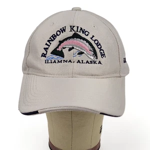 Rainbow King Lodge Illamna Alaska Guide Hat Beige Adjustable Cap Fishing - Picture 1 of 10