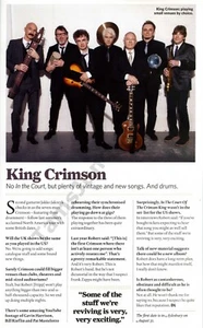 2015 King Crimson Band großartiges Sammlerstück DRUCKARTIKEL von Dom Lawson (1147) - Bild 1 von 1