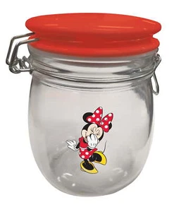 Disney Minnie Mouse Cartoon Glass Canister Jar Father's Day gifts - Picture 1 of 1
