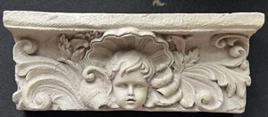 Design Toscano Cathedral Cherub Sculptural Wall Shelf, Single, Antique Stone - Picture 1 of 7