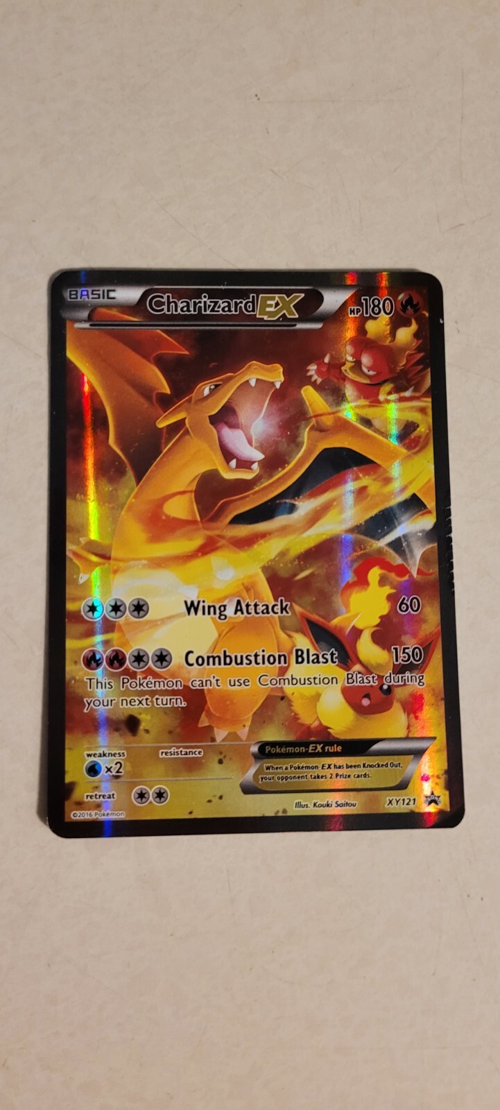 Pokemon TCG Charizard-EX XY Black Star Promos XY121 Holo Promo Heavily Played HP