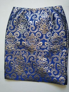 Sunny Leigh Blue Skirt With Silver Embossing Size 8 - Picture 1 of 4