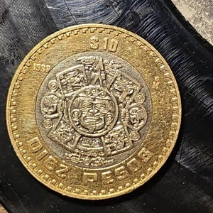 Error Coin: Mexico 10 Pesos Coin Diez Pesos $10 Estatos Unidos Mexicanos 1998 - Picture 1 of 7