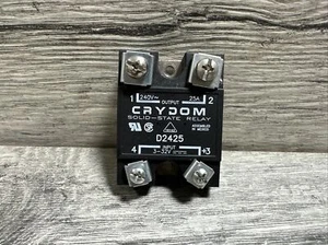 Crydom D2425K Solid State Relay 12mA 32V DC-IN 25A 280V AC-OUT 4-Pin L62 - Picture 1 of 2