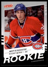 2008-09 UPPER DECK VICTORY VICTORY MATT D'AGOSTINI RC MONTREAL CANADIENS #248