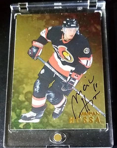 Marian Hossa RC 1998 Be A Player Gold Signature Autograph HOF with Case - Picture 1 of 4