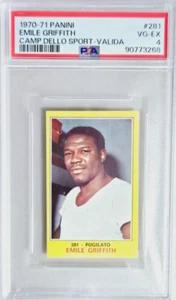1970 Panini Campioni Dello Sport #281 Emile Griffith Boxing Card PSA 4 Valida - Afbeelding 1 van 2