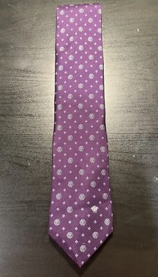 Corbata para hombre Versace con patrón púrpura Foto 1 de 4