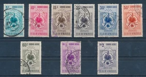 Venezuela MAP OF AMAZONAS & ORCHID C500-C508 (1954); USED; CV $90 - Picture 1 of 1