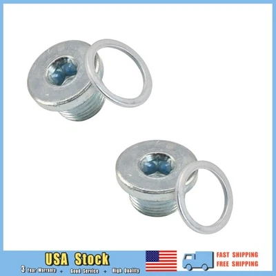 Set Of 2 Oil Oil Pan Screw Plug & Gasket For Fit Porsche Cayenne Panamera 718 — 第 1/4 张图片