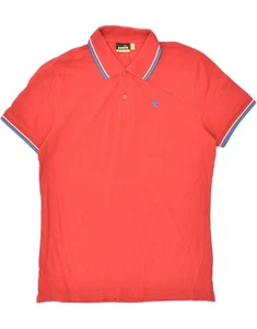 DIADORA Mens Polo Shirt Large Red Cotton VL10 - Picture 1 of 3
