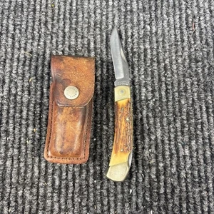 Schrade Knife U.S.A. LB5 Lockback Genuine Stag/Antler Factory Edge - Picture 1 of 8