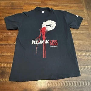 Very Rare Vintage Black Kiss Erotic Comic Graphic t-Shirt Graphitti Design Large - Picture 1 of 9