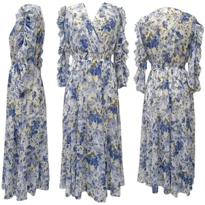 Kate and Lily Maxikleid mit Rüschen und Schlitz in Wickeloptik Größe 6 - Bild 1 von 8