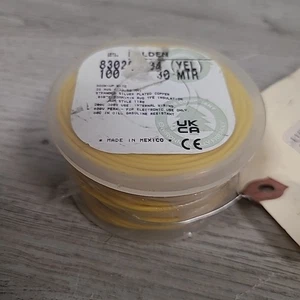 Cable de conexión Belden 8302 22 AWG 19SPC 200C 300V 1180 amarillo 100 pies NUEVO - Imagen 1 de 5