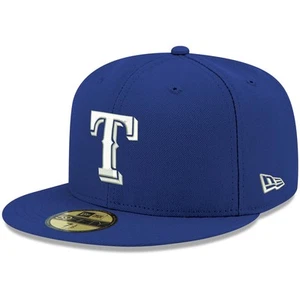 Men's New Era Royal Texas Rangers White Logo 59FIFTY Fitted Hat - Picture 1 of 5