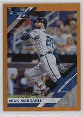 2019 Panini Donruss Holo Orange Nick Markakis #177 - Image 1 of 2