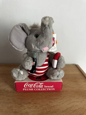 Coca Cola Elephant Plush Toy 1993 9" Vintage Soft Toy - Image 1 of 4