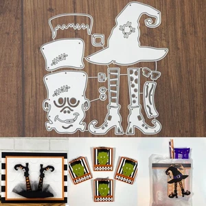 Witchy Bits & Frankenstein’s Monster’s Head Cutting Dies – Halloween Hat - Picture 1 of 24