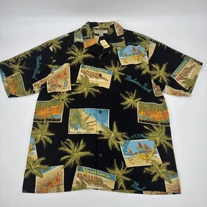Tommy Bahama California Beaches kurzärmliges Seidenhemd mit Knopfleiste für Herren Größe XL - Bild 1 von 5