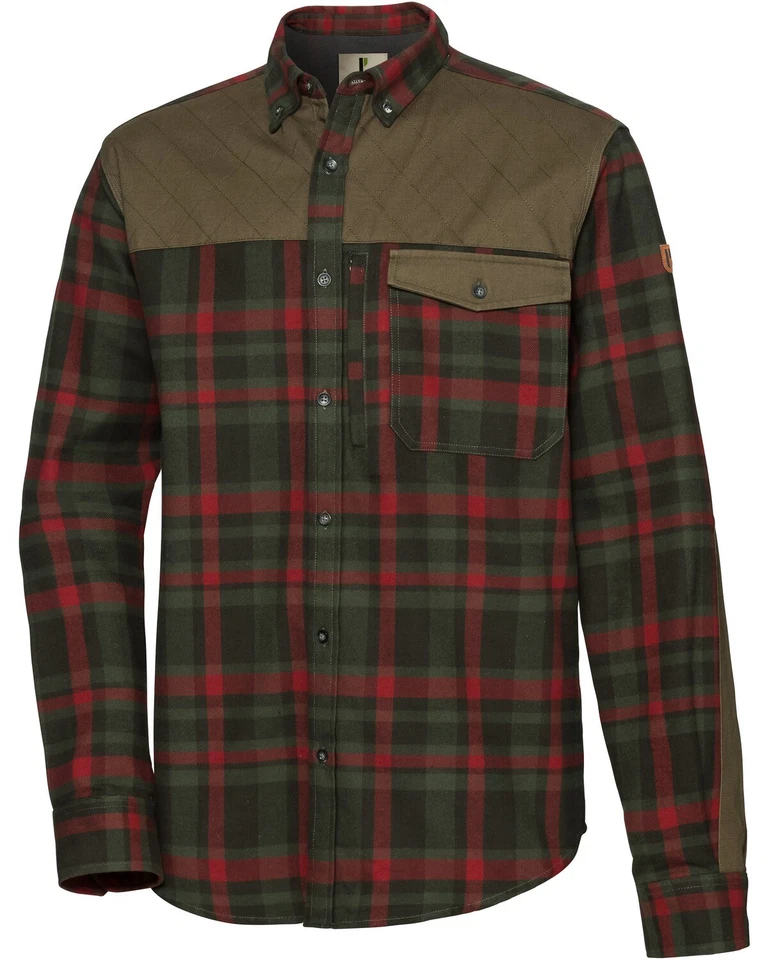 Parforce Active Jagdhemd Spreewald Rundhals Langarm kariert Herren NEU - Bild 1 von 1