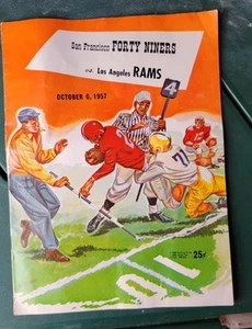 1957 Los Angeles Rams at San Francisco 49ers NFL Football Program 10-6-57 - Picture 1 of 5