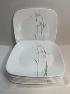 12 Corelle Shadow Iris Square Luncheon Plates 9” ~ 1577 - Picture 1 of 6