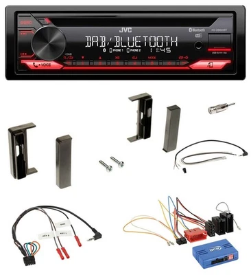 JVC CD DAB USB Bluetooth Lenkrad Autoradio für Audi TT 1998-2006 schwarz - Bild 1 von 4