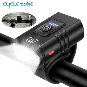 Feu avant LED vélo type C rechargeable phare vélo VTT route vélo tête - Photo 1/7