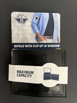 Men's Wallet DOCKERS BiFold BLACK MAXIMUM CAPACITY RFID-Security Blocking - Image 1 of 4