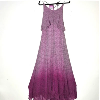 Maxi abito nuovo con etichette Gypsy 05 seta Ditzy stampa floreale chiffon taglia small romantico - Immagine 1 di 4