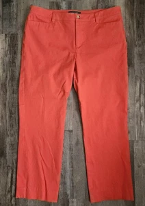 LRL Ralph Lauren Pants Women's 12P Orange Chino Stetch Casual Pockets - Foto 1 di 10