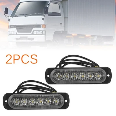 Car fog light Set Kit DC 12V-24V 6 LED 112*28mm Working Flood Replacement - Image 1 of 4