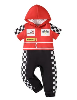 Newborn Baby Boy Outfit, Hooded Romper, Infant Clothes, Uniform Style, Bunting - Image 1 of 4