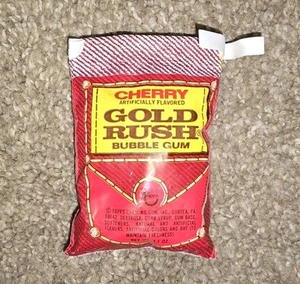Vtg Topps Rare GOLD RUSH ORIGINAL Bubble Gum FULL Baggie Pouch NOS Sealed Cherry - Picture 1 of 9